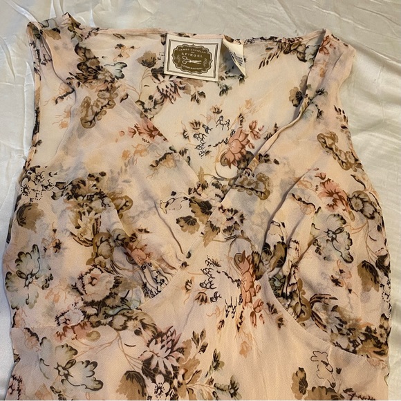 Dresses & Skirts - Vintage silk blush floral maxi dress